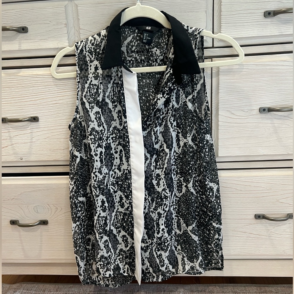 H&M snakeskin top